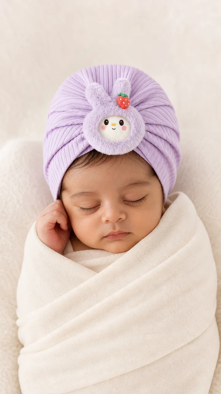 Lilac Bloom Newborn Turban