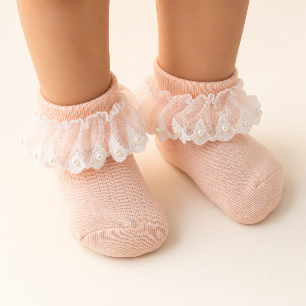 Strawberry Milk Frill Socks
