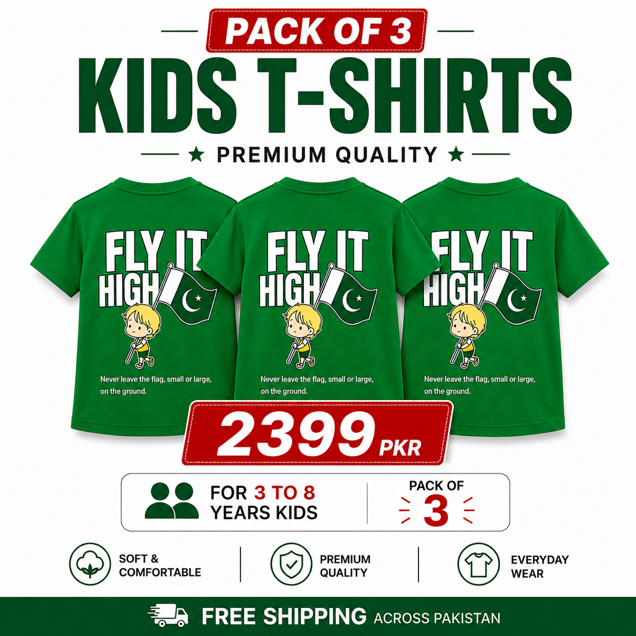Pakistan Day Set (Pack of 3)