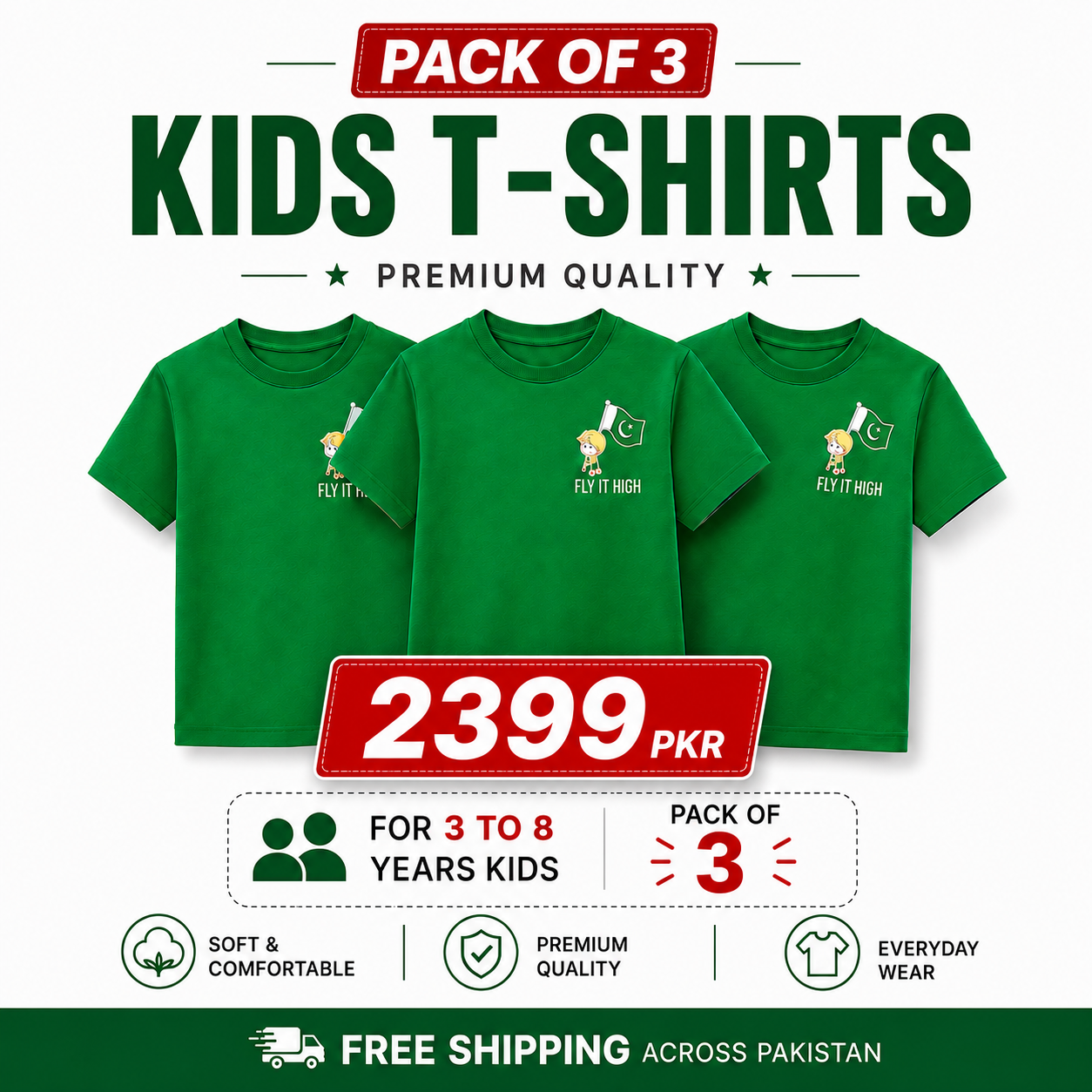 Pakistan Day Set (Pack of 3)
