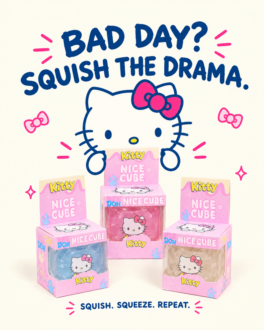 Original NeeDoh® Squish Therapy – Hello Kitty Edition 🎀