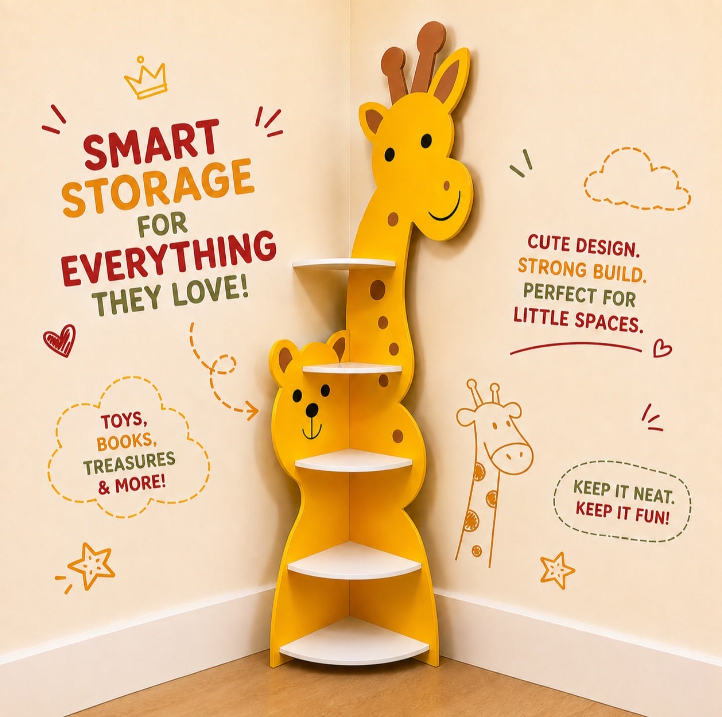 Giraffe & Bear Storage Solution