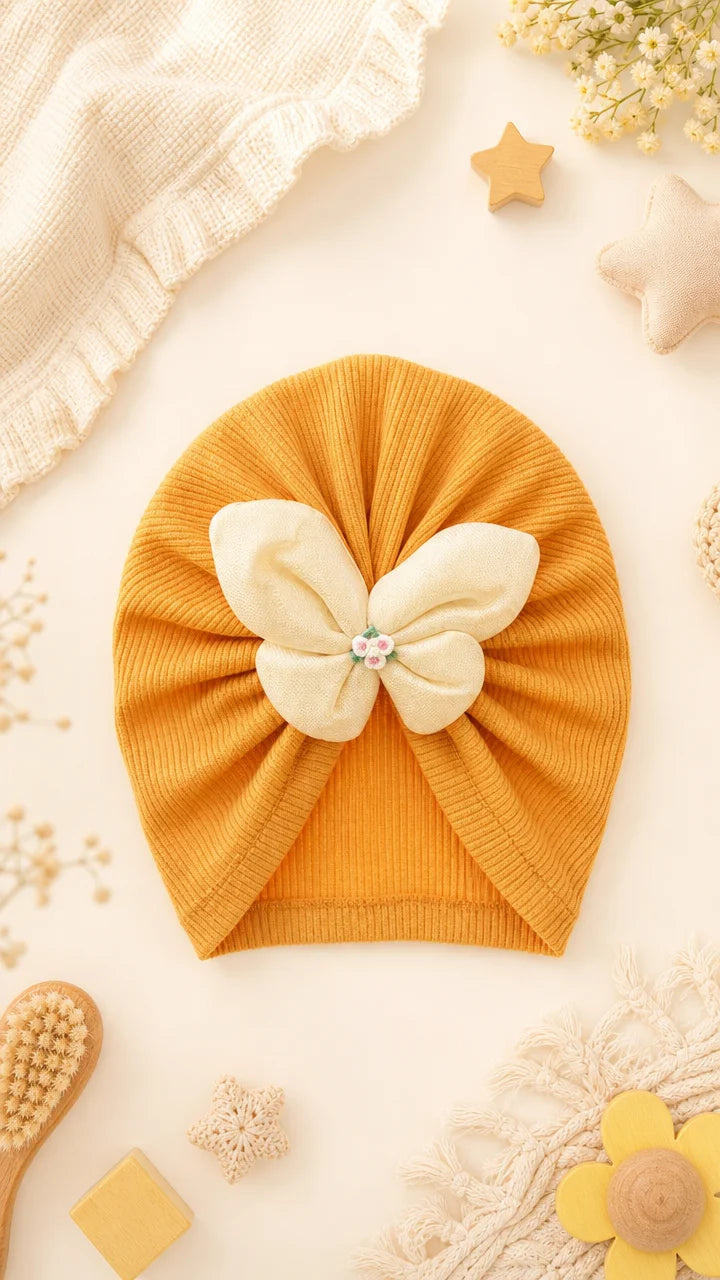 Peachy Bloom Newborn Turban